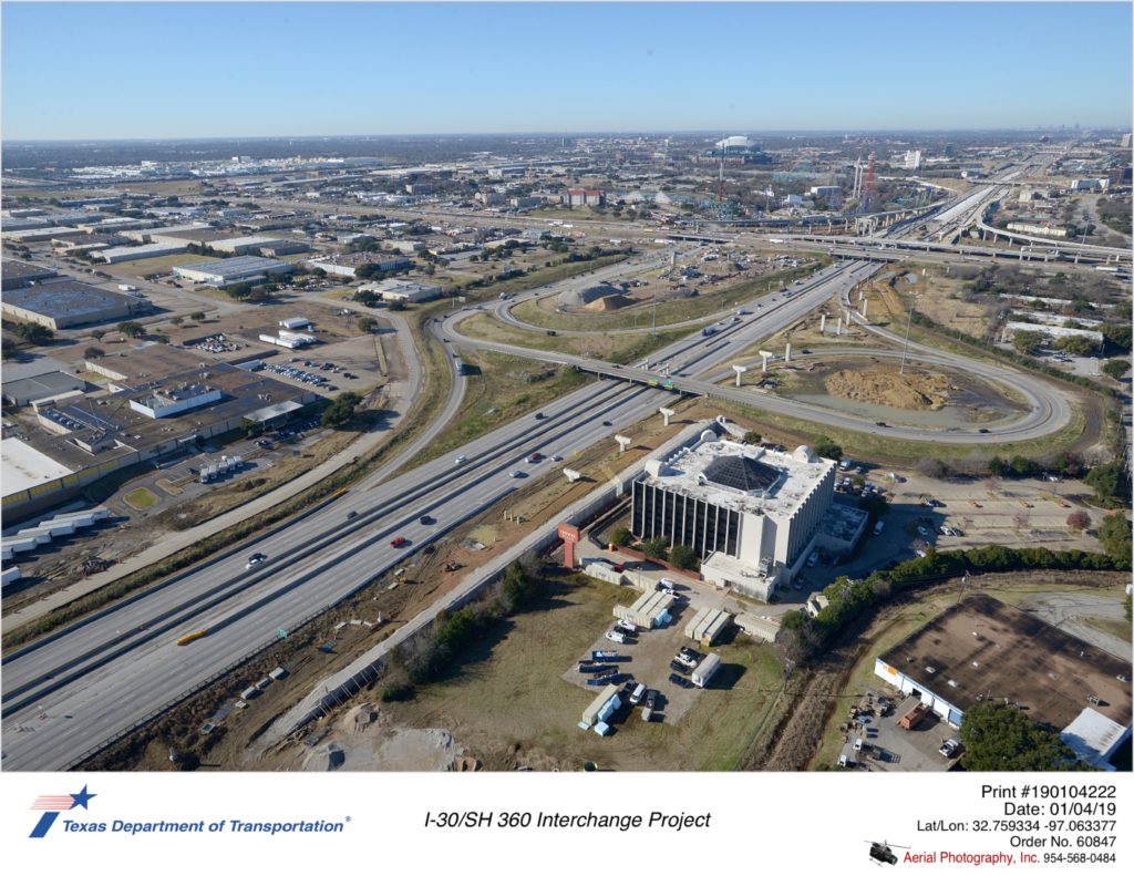 I-30/SH 360 interchange looking southwest